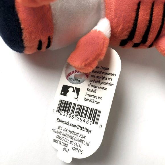 Detroit Tigers Paws Hallmark itty bittys Special Edition Baseball Mascot NWT - Picture 5 of 6